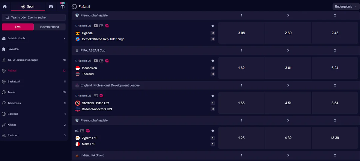 NV Casino paris sportifs en direct avec football, basketball, tennis et cotes sur les matchs en cours